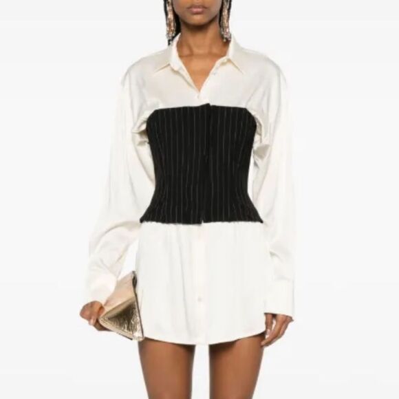 NWT Giuseppe Di Morabito corset-detail mini dress Small - Picture 1 of 16